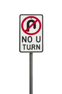 U-Turn Prohibited Sign